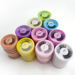 Fournisseurs de cils en bande complète moelleux de marque privée, cils en vison 3D naturels, faux cils, plateaux de cils de 15 à 25 mm, vente en gros - Product Image 1
