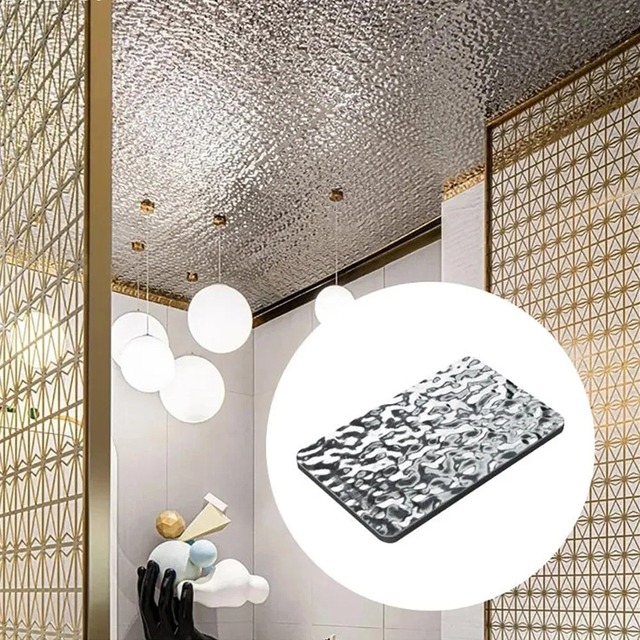 Carbon Crystal Wall Panel Mirror Decorative Panel  Metal Plate