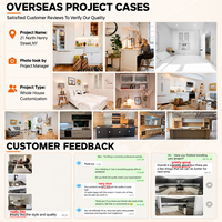 Cuisine Modulaire Moderne Sur Mesure Sans Poignées, Grand Îlot, Plan de Travail en Quartz de Luxe, Éclairage LED, Projet Complet pour Villa