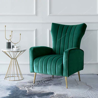 Canapé en velours SPARKLE de haute qualité, élégant, une place, modulaire, réglable, fauteuil de loisirs avec dossier stylé, en promotion pour salon