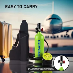 GOYOJO 1L <b>Mini</b> Scuba Tank with Mask DOT Certified Portable Diving Air Tank 15 Min Underwater Breathing - Product Image 3