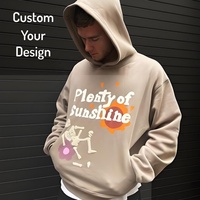 Sweat à capuche de haute qualité fabriqué en usine, logo personnalisé imprimé en relief, coton lourd, design graphique en mousse 3D, sweat à capuche surdimensionné pour hommes