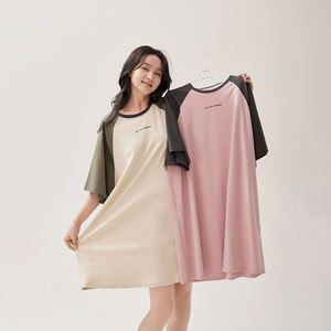 Vestido de noche corto de una pieza de algodón y LICRA de buena calidad, suelto, minimalista, informal, personalizado, para verano - Product Image 2