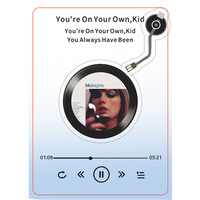 Disque rotatif personnalisé OEM en acrylique avec impression UV, capteur NFC, aimant de réfrigérateur audio, enregistreur de vinyle et CD remplaçables