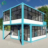 Maison de conteneur préfabriquée modulaire de luxe Pack plat conception en bois pour une utilisation confortable comme appartement atelier hôtel ou magasin