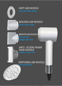Sèche-cheveux professionnel MRY BLDC Ionic110000rpm à haute vitesse avec écran LCD, ions négatifs, sèche-cheveux de salon avec buse magnétique - Product Image 4