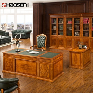 Escritorios de Oficina Ejecutivos de Lujo de Alta Gama Estilo Vintage para CEO Fabricados en China, Mesa Clásica de Muebles de Oficina - Product Image 1