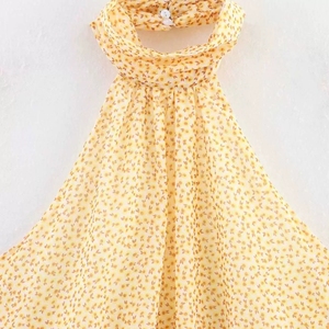 Cross-biên Giới nguồn 2025 mùa hè mới của phụ nữ thời trang Slim-Fit giản dị hoa in trang phục kỳ nghỉ Phong Cách nhiều lớp - Product Image 2