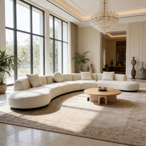 Juego de Sofás Seccionales Modulares de Lujo en Forma de L con Esquinas Redondeadas y Cojines de Espuma de Alta Densidad para Muebles del Hogar - Product Image 3