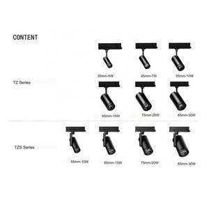 30W Cob Track Light with Zoomable 5W/7W/10W/15W/20W/30W Spotlight Brightness Dimmable Aluminum Body <b>LED</b> Source for Museum - Product Image 4