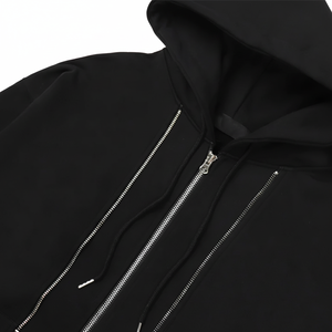 Sweats à capuche personnalisés pour hommes avec épaules tombantes pull décontracté sweats à capuche oversize poids lourd 100% coton double fermeture éclair sweats à capuche pour hommes - Product Image 1