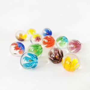25มิลลิเมตรที่มีสีสันภายในดอกไม้ <span class=keywords><strong>Murano</strong></span> แก้วบอล - Product Image 4