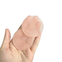 Éponge de maquillage en silicone à marque privée, réutilisable, lavable, transparente, en gelée, pour fond de teint, fard à joues, correcteur, 3x4cm