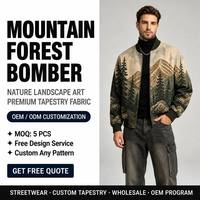 Veste Jacquard Oversize Personnalisée pour Homme, Style Hip-Hop Streetwear, avec Fermeture Éclair, Tissée, Décontractée Printemps, Veste Tapisserie Personnalisée