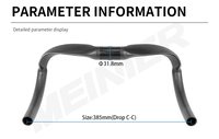 Guidon de vélo de route en carbone 82 mm Reach pour vélo à pignon fixe