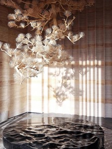 Nuovo stile cinese di fascia alta di accoglienza artificiale pino grande appesa finta albero Club decorazione Hotel appesa stuzzicadenti alberi di pino - Product Image 3