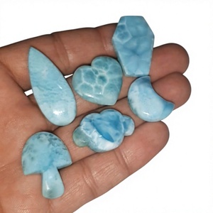 Cabujones de Larimar Natural Tallados en Diversas Formas para la Fabricación de Joyería al por Mayor - Product Image 1