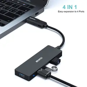 BENFEI USB Type-A/Type-C Hub With 4 USB 3.0 Ports Compatible With IPhone 15 Pro/Max MacBook Pro/Air 2023 IPad Pro IMac S23