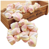 Snoepfabriek Groothandel Halal Vanille smaak roze Fruit Twist Lange Marshmallow 1kg Zak Groothandel Fabrikanten