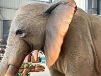 Sculpture d'animaux Parc Activités Prop Taille Nature Étanche Marche Animatronique Éléphant À Vendre