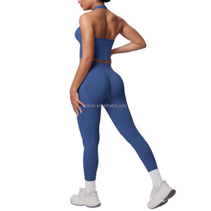 2 Piece Seamless Lightweight Custom XS Size solid High Waist Pants <b>Sports</b> Yoga Fitness Yoga Hot Selling Fitness Yoga Pants - Product Image 6