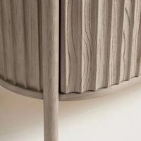 Console de rangement à 6 tiroirs en bois massif de style nordique français pour salon