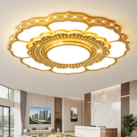 Lampe de plafond décorative florale élégante à LED moderne avec couvercle en acrylique en forme de fleur et base en fer pour salon, hall