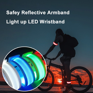 Bracelet Réfléchissant de Course Nocturne Réglable et Rechargeable pour la Sécurité en Marche, Cyclisme et Activités de Plein Air, Étanchéité IP55 - Product Image 4
