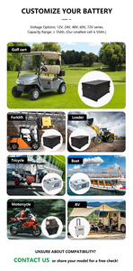 Batterie lithium-ion 48V 72V 64V pour scooter, véhicule, tricycle, moto, batterie lithium Lifepo4 72 volts 54A 70A 100A - Product Image 5