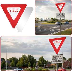 Señal de OBLIGACIÓN (YIELD) Aprobada por MUTCD/TAC - Señal de Tráfico Reflectante de Alta Resistencia para Carreteras Estadounidenses y Canadienses - Product Image 6