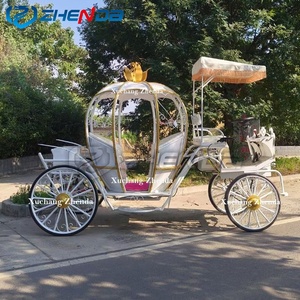 Carruaje de Princesa Cenicienta, Carruaje Blanco con Forma de Calabaza, Carruaje Eléctrico Romántico de Dos Filas para Bodas, Venta Directa de Fábrica - Product Image 5