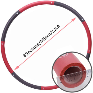 Aro de Fitness Profesional, Ecológico, Duradero, de Doble Tono, Ajustable, Grueso, de ABS, Desmontable, con Peso, de 73-96 cm de Diámetro - Product Image 2