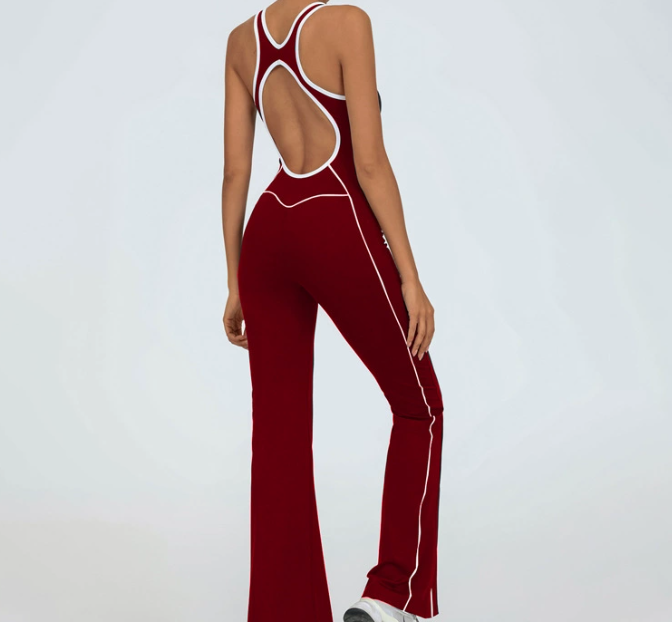 ชุดจั๊มสูทสีแดง Z1226ST04