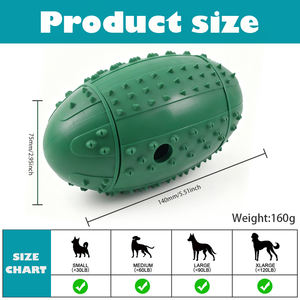 Interactieve rubberen hondenbal puppy kauwspeelgoed met traktatievoeder tandverzorging IQ-boost mentale stimulatie trainingsbal - Product Image 6