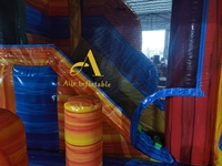 Classique Wet n Dre Combo Commercial Château Gonflable En Marbre Gonflable Lit De Saut Extérieur avec Toboggan