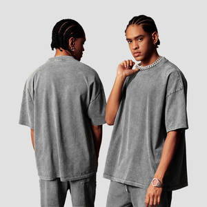 Logotipo personalizado al por mayor de gran tamaño en blanco hombres 100% algodón camiseta impresión Vintage algodón orgánico camisetas lavado ácido camiseta - Product Image 1