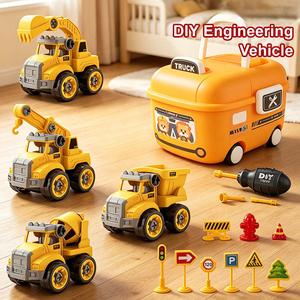Juego de Juguetes de Ingeniería Desarmables, Juguetes de Construcción Desmontables con Caja de Almacenamiento para Niños, Juego Educativo Temprano - Product Image 2