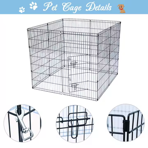 Cages pour animaux de compagnie en fil métallique pour extérieur, 8 panneaux, parc pliable pour animaux de compagnie - Product Image 5