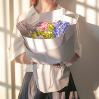 Envoltura impermeable de dos lados, miniramo de flores de estilo coreano, papel de envolver, 2 tonos