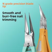 Nouvelle pince à ongles professionnelle en acier inoxydable de qualité supérieure, spéciale ongles incarnés, à pointe inclinée et poignée en V, pour ongles épais et durs, durable et portable