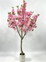 Arbre artificiel de fleurs de cerisier blanches en tissu de soie, résistant à l'eau, durable, pour la décoration de mariage, de maison et d'hôtel