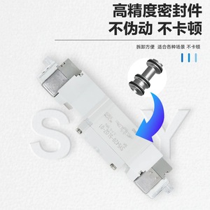 Vanne solénoïde pneumatique SMC SY5120 5L DC24V à deux voies et cinq voies pour le contrôle de réversal - Product Image 3