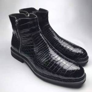 Chaussures d'hiver Goodyear italiennes pour hommes, bottes en cuir de crocodile véritable, bottes Oxford pour hommes, bottes à la cheville en cuir de haute qualité pour hommes - Product Image 4