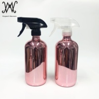 Bouteille en verre galvanisé uv, 500ml, 6oz, 16oz, couleur or rose, livraison gratuite
