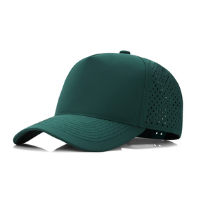 Casquette de baseball à 5 panneaux avec logo personnalisé, découpée au laser, perforée, imperméable, séchage rapide, légère, pour la course à pied, pour femmes et hommes - Product Image 6