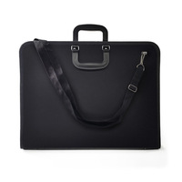 Porte-documents d'art en PU grand format A1 24 x 36 pouces, couverture rigide, classeur à anneaux avec sac de rangement pour peinture, fabriqué en matériau PP durable