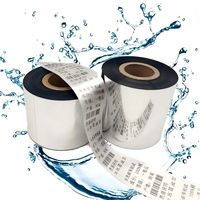 Pita Tinta untuk Kode Label Perawatan Cuci Ukuran Kustom Tekstil Laundry Garmen Cetak Leher Roll Perlengkapan Label Pakaian