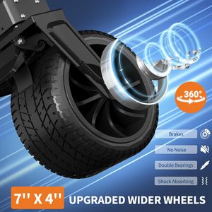 Carro plegable personalizado de gran capacidad, carrito de compras resistente para acampar, Picnic, OEM para herramientas de almacenamiento, uso Industrial - Product Image 5