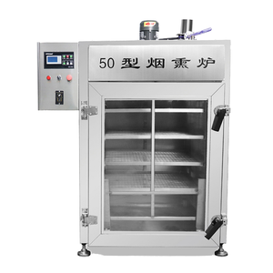 Horno de <span class=keywords><strong>Ahumado</strong></span> de Pescado y Carne de 50L, Equipo de Ahumadero de Acero Inoxidable con Leña de Roble - Product Image 1