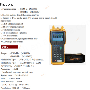 อุปกรณ์ใยแก้วนำแสงที่จำเป็นสำหรับ FTTH เครื่องวิเคราะห์ดิจิตอลทีวีใน MS8000พร้อมเครื่องวัดความเข้มภาคสนาม - Product Image 5